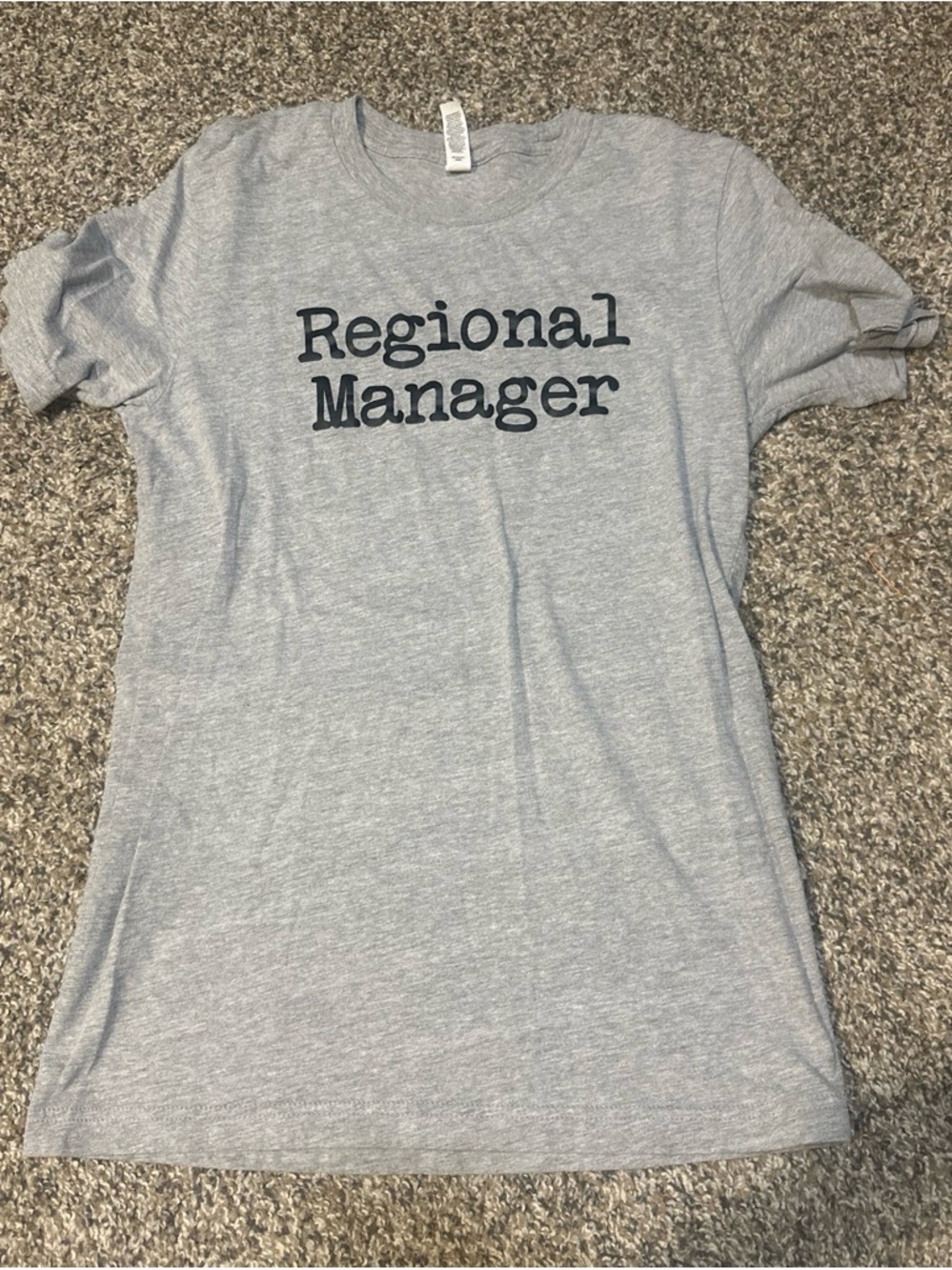 Bella Canvas Gray "Regional Manager" Short Sleeve Tee